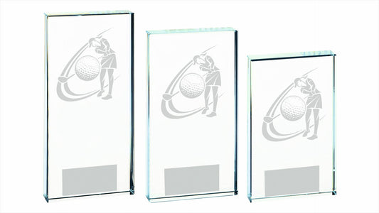 Clear Glass Golf Award - Female