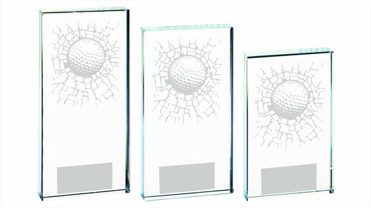 Clear Glass Golf Award - Ball