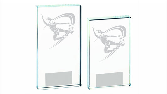 Clear Glass Football Award (Female)