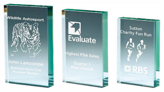 Premium Jade Glass Block Award (In Presentation Case)