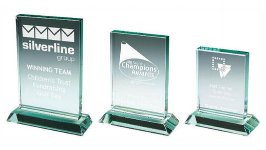 Premium Jade Glass Rectangular Stand (In Presentation Case)
