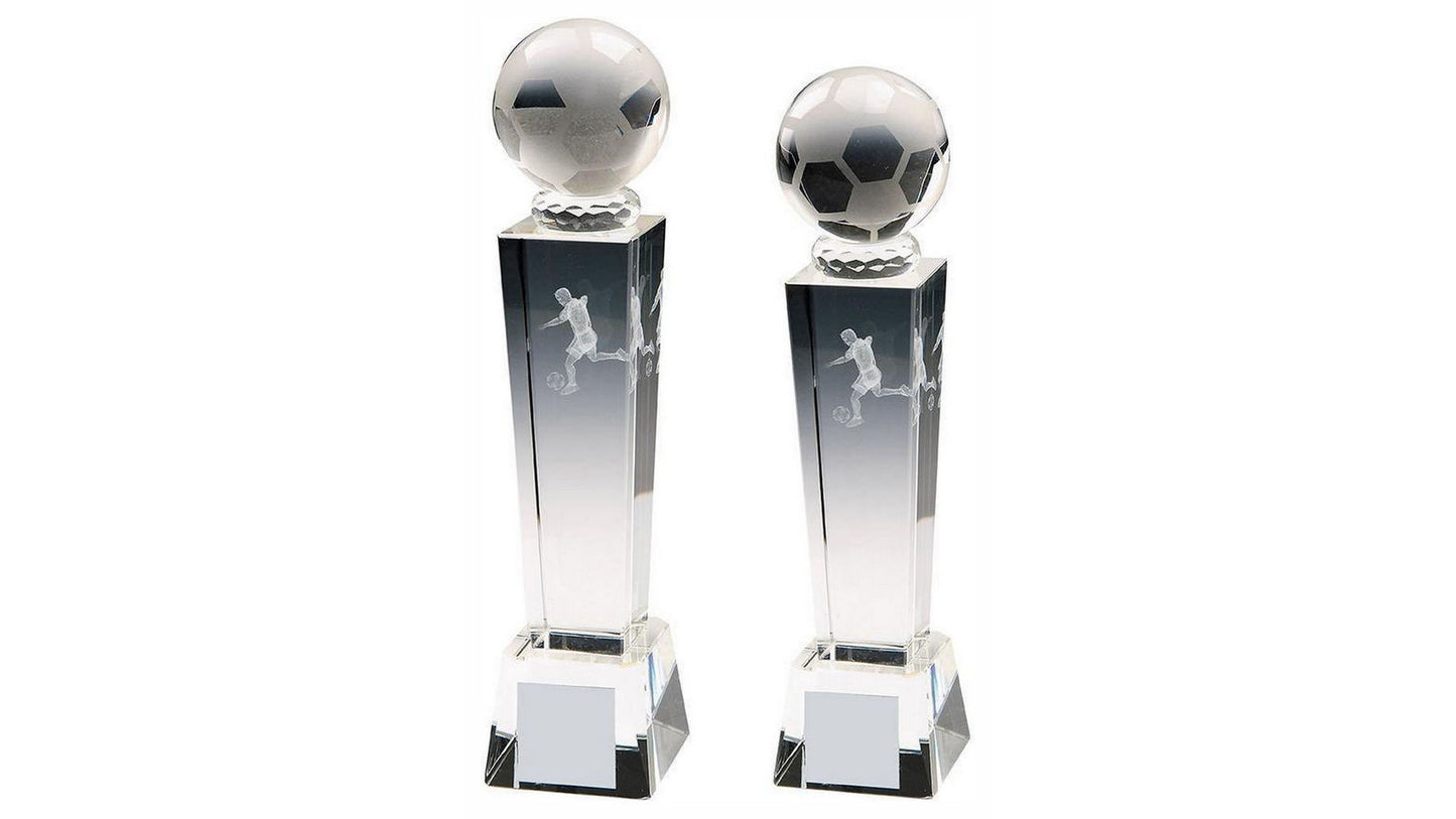 Crystal Column 3D Football Award