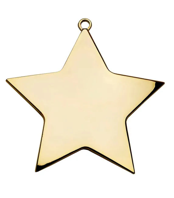 AM109S High Quality Polished Star Medal 68mm