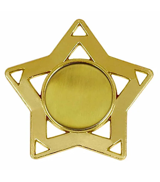 AM701G Mini Star Multi Award Medal 60mm (2 3/8")
