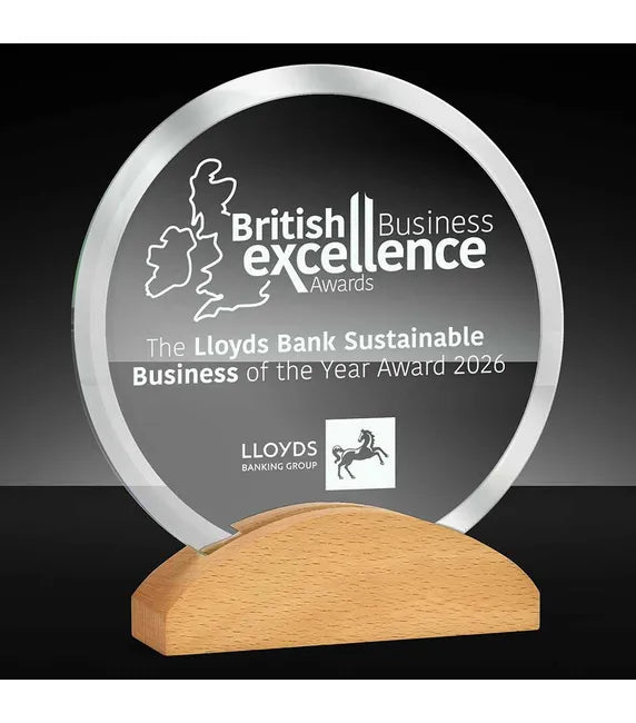 EC005B EcoRoute Circular Jade Glass 17.5cm (7")