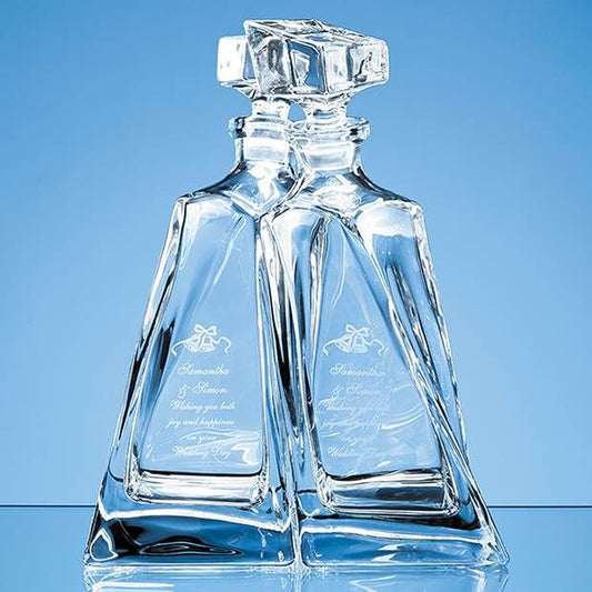 CB10 1pr of 0.5ltr Crystalite Lovers Decanters