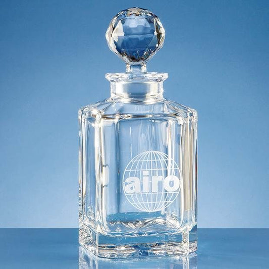 R47 0.8ltr Crystalite Square Spirit Decanter