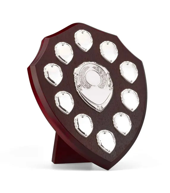 W281CX Triumph Ruby & Silver Annual Shield 25.5cm (10")