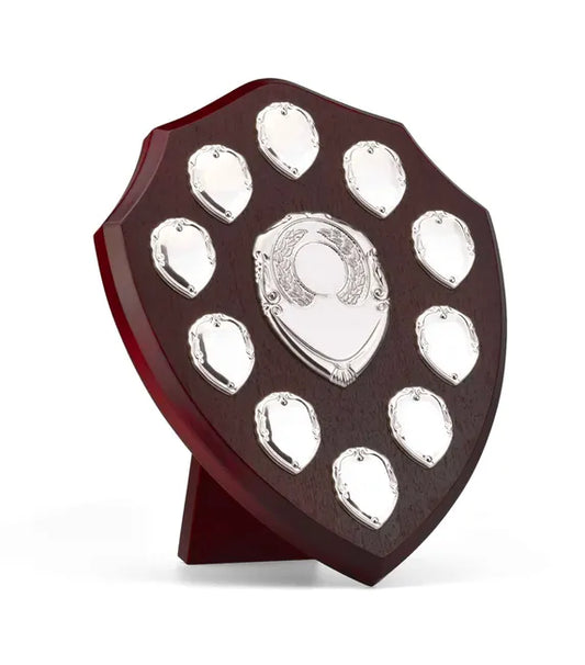 W281CX Triumph Ruby & Silver Annual Shield 25.5cm (10")