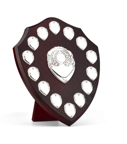 W282CX Triumph Ruby & Silver Annual Shield 30.5cm (12")