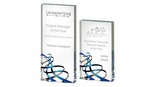 T4145 Blue Ribbon Glass Block